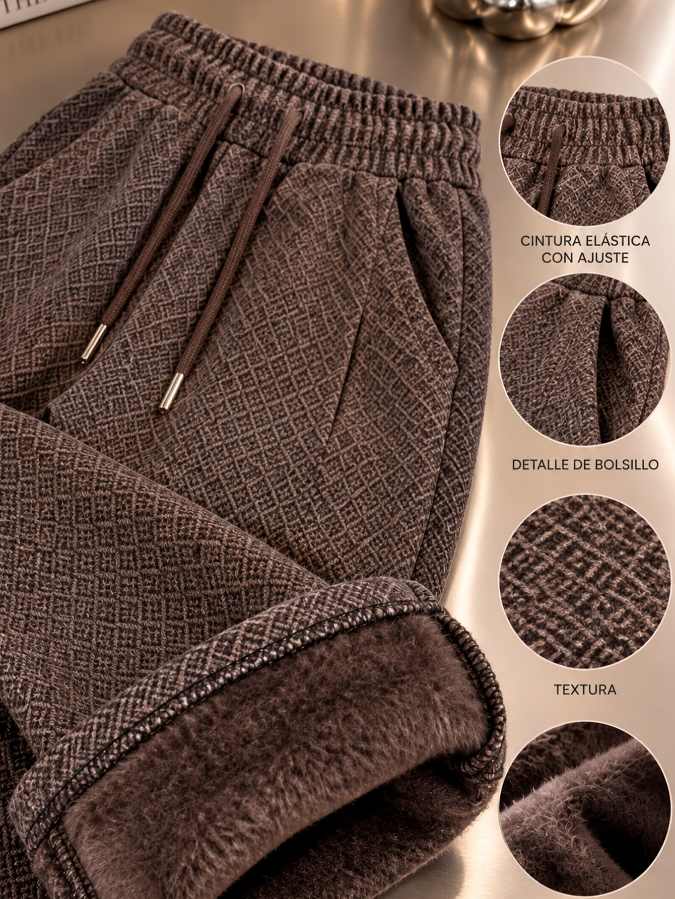 AD2652 Pantalón afelpado con estampado 15954